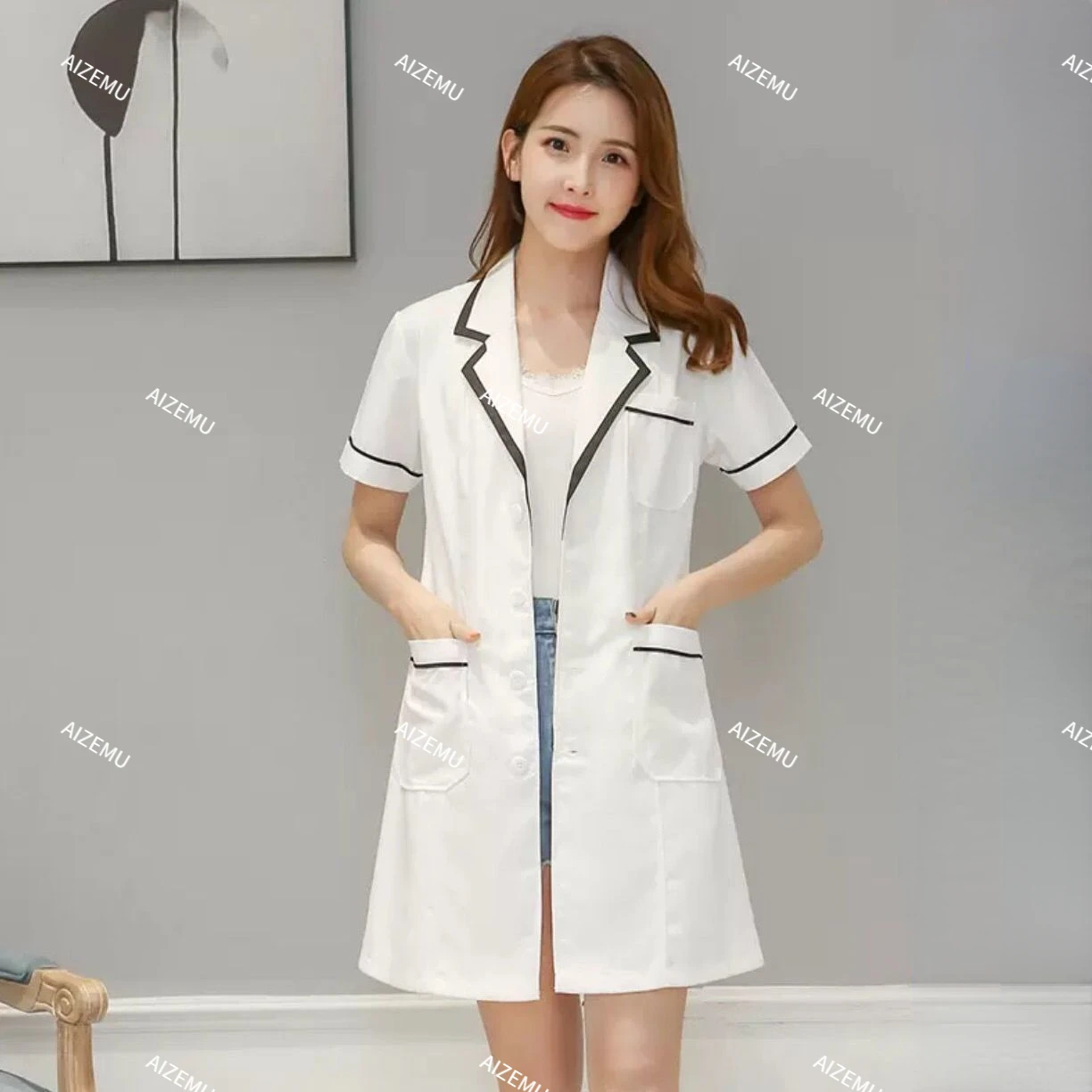 Women spa dress Short-sleeve B - Medical Lab Management recensie en prijs