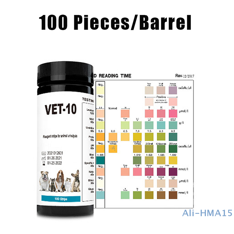 100PCS 10-Parameter Cat & Dog  - Urinalysis Reagent Strip recensie en prijs
