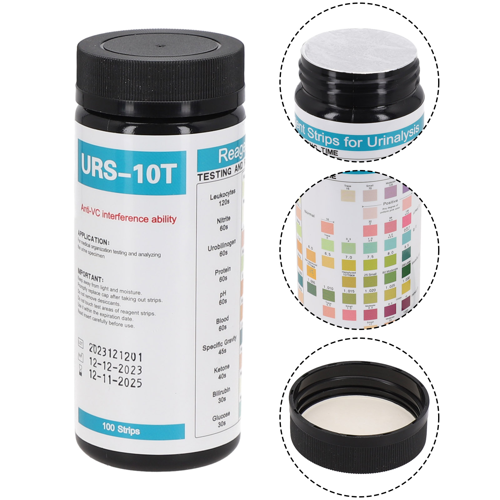100 Strips URS-10T Reagent Uri - Urinalysis Reagent Strip recensie en prijs